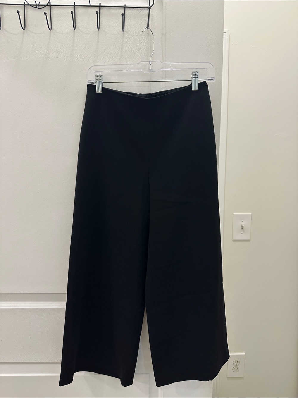 Aritzia Campana Babaton Black Wide-Leg High-Rise Trousers